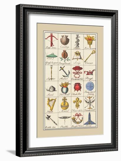 Heraldic Symbols: Crossbow and Escallop-Hugh Clark-Framed Art Print