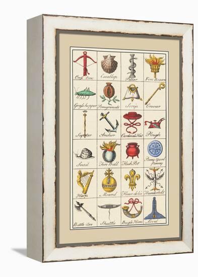 Heraldic Symbols: Crossbow and Escallop-Hugh Clark-Framed Stretched Canvas