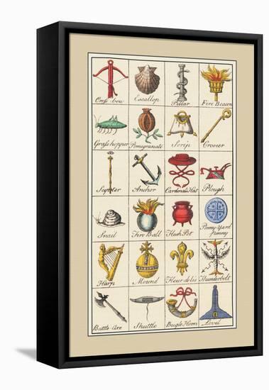 Heraldic Symbols: Crossbow and Escallop-Hugh Clark-Framed Stretched Canvas