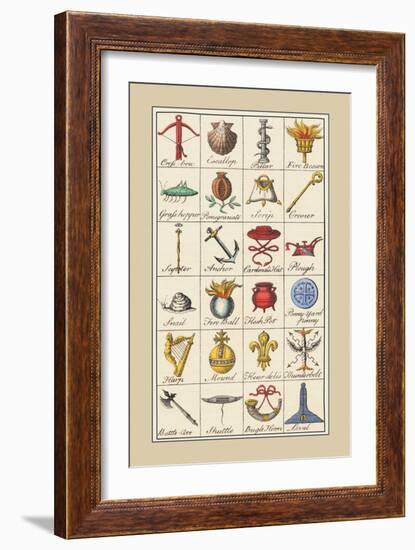 Heraldic Symbols: Crossbow and Escallop-Hugh Clark-Framed Art Print