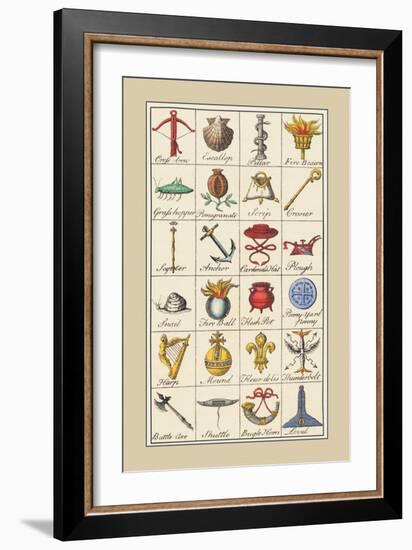 Heraldic Symbols: Crossbow and Escallop-Hugh Clark-Framed Art Print