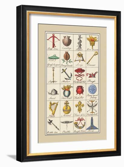 Heraldic Symbols: Crossbow and Escallop-Hugh Clark-Framed Art Print