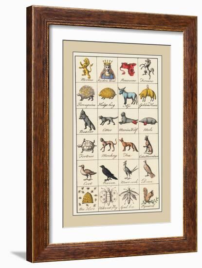 Heraldic Symbols: Mortne and Maiden's Head-Hugh Clark-Framed Art Print