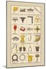 Heraldic Symbols: Wool Card and Jersey Comb-Hugh Clark-Mounted Art Print