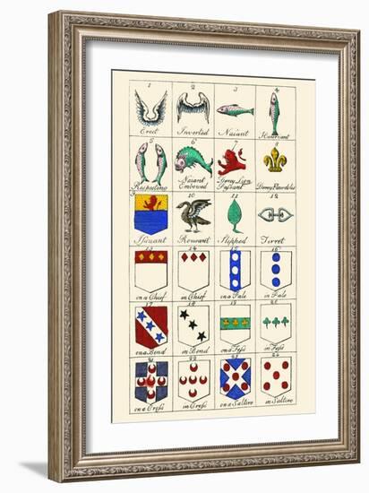 Heraldry - Charges-Hugh Clark-Framed Art Print