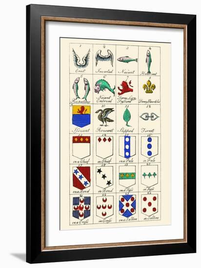 Heraldry - Charges-Hugh Clark-Framed Art Print