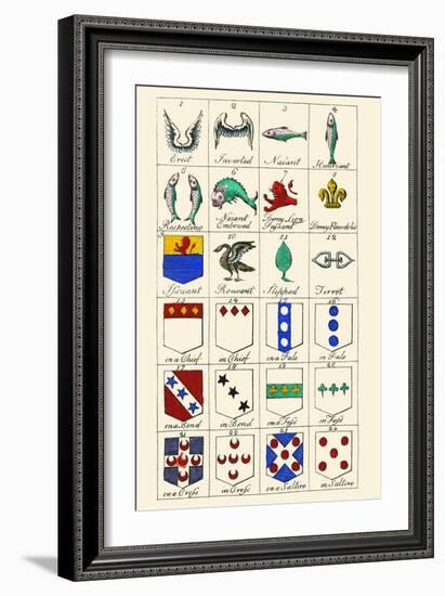 Heraldry - Charges-Hugh Clark-Framed Art Print