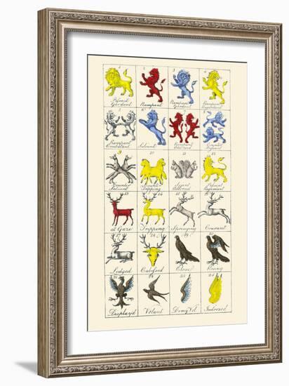 Heraldry - Charges-Hugh Clark-Framed Art Print