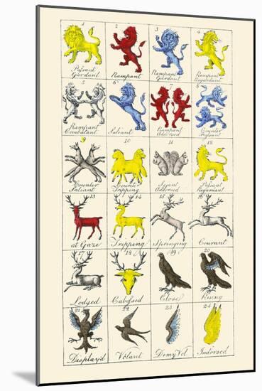 Heraldry - Charges-Hugh Clark-Mounted Art Print