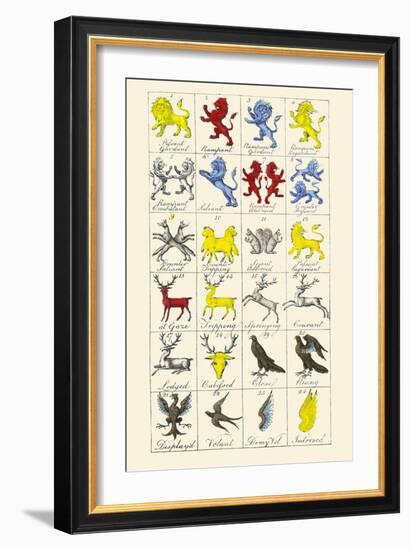 Heraldry - Charges-Hugh Clark-Framed Art Print