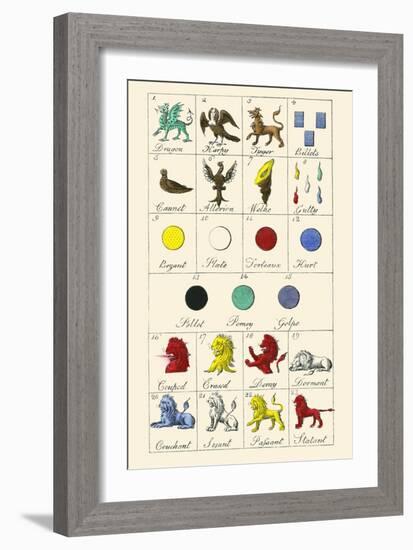 Heraldry - Charges-Hugh Clark-Framed Art Print