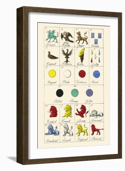 Heraldry - Charges-Hugh Clark-Framed Art Print