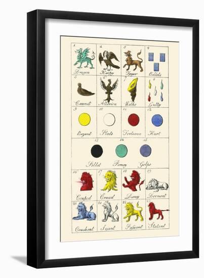 Heraldry - Charges-Hugh Clark-Framed Art Print