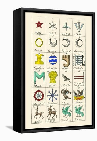 Heraldry - Charges-Hugh Clark-Framed Stretched Canvas