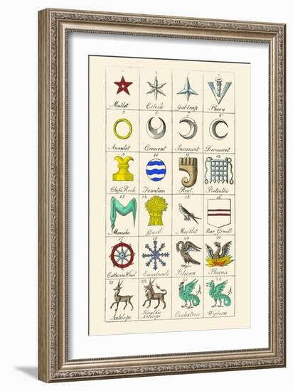 Heraldry - Charges-Hugh Clark-Framed Art Print