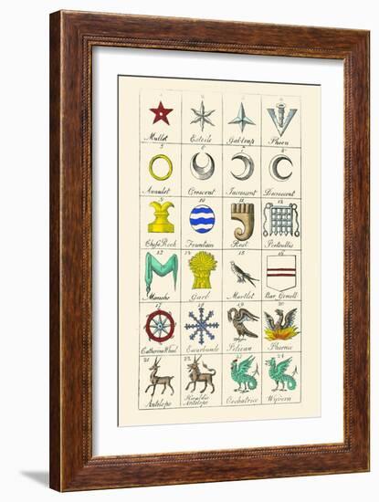 Heraldry - Charges-Hugh Clark-Framed Art Print