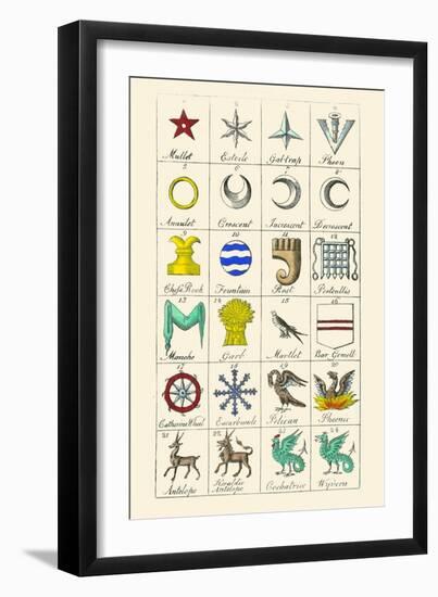 Heraldry - Charges-Hugh Clark-Framed Art Print