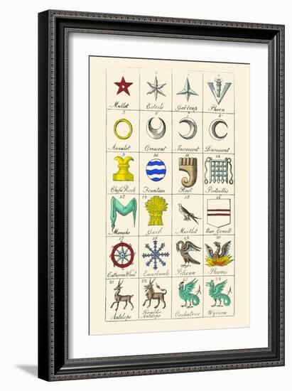 Heraldry - Charges-Hugh Clark-Framed Art Print