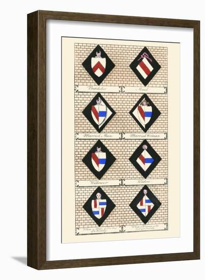 Heraldry - Hatchments-Hugh Clark-Framed Art Print