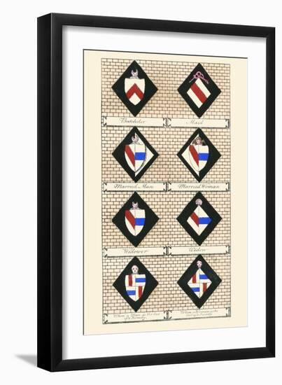 Heraldry - Hatchments-Hugh Clark-Framed Art Print