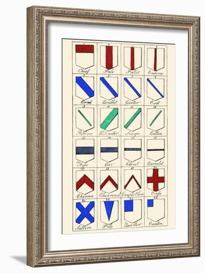 Heraldry Ordinaries-Hugh Clark-Framed Art Print