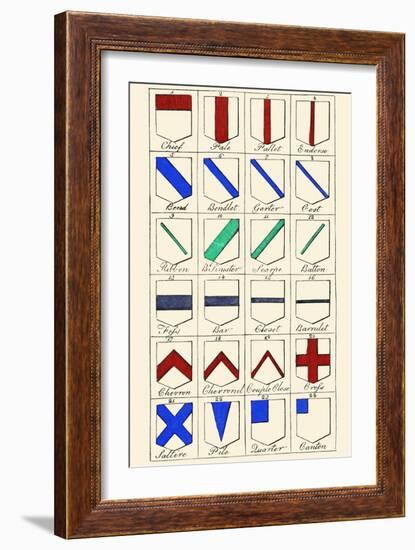 Heraldry Ordinaries-Hugh Clark-Framed Art Print