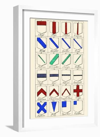 Heraldry Ordinaries-Hugh Clark-Framed Art Print