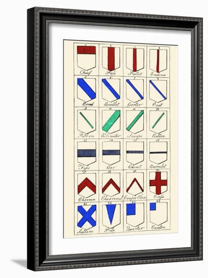 Heraldry Ordinaries-Hugh Clark-Framed Art Print