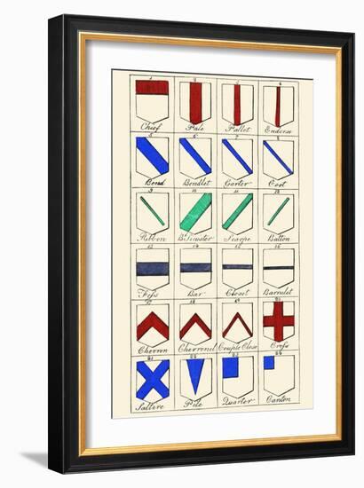 Heraldry Ordinaries-Hugh Clark-Framed Art Print