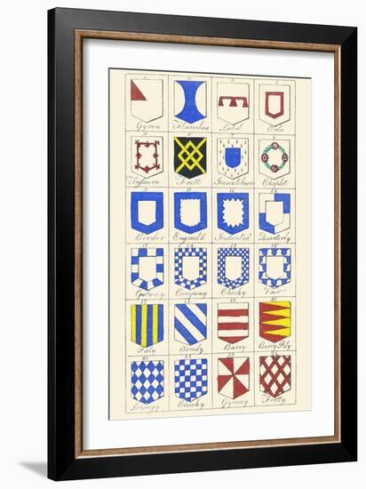 Heraldry Sub-Ordinaries-Hugh Clark-Framed Art Print