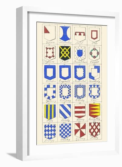 Heraldry Sub-Ordinaries-Hugh Clark-Framed Art Print