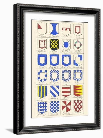 Heraldry Sub-Ordinaries-Hugh Clark-Framed Art Print