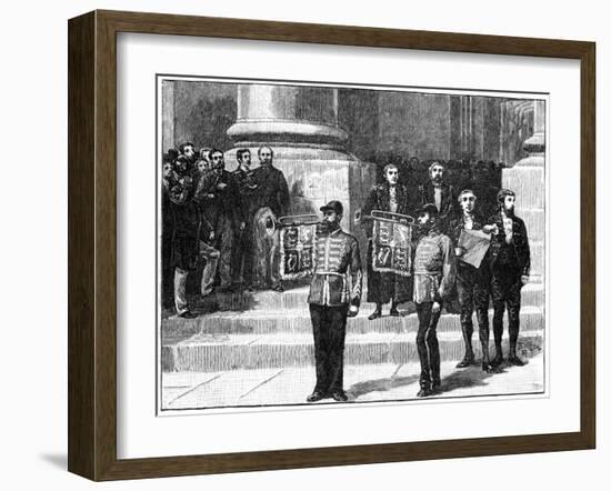 Heralds at the Mansion House Proclaiming the Queen as Empress of India, London, May 1876-William Barnes Wollen-Framed Giclee Print