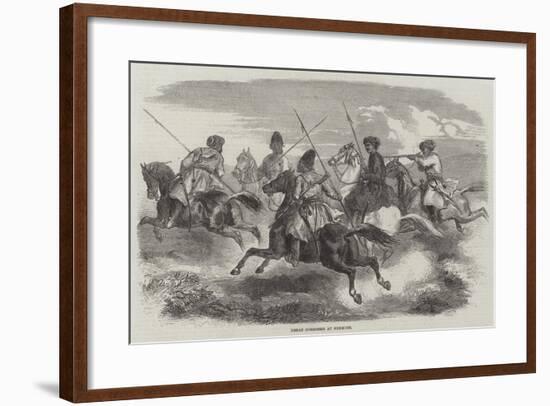 Herat Horsemen at Exercise-null-Framed Giclee Print