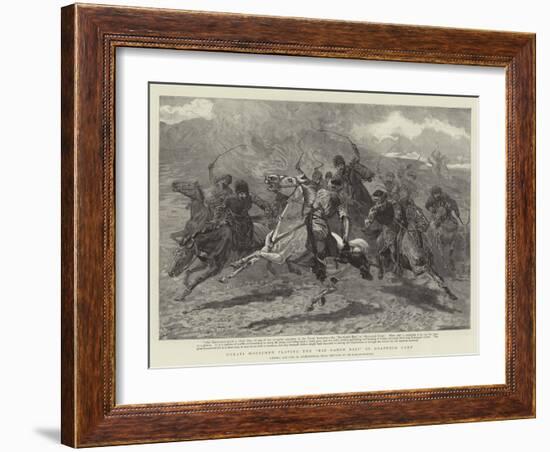 Herati Horsemen Playing the Baz Gadeh Bazi or Goat-Neck Game-null-Framed Giclee Print