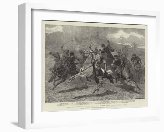 Herati Horsemen Playing the Baz Gadeh Bazi or Goat-Neck Game-null-Framed Giclee Print