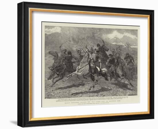 Herati Horsemen Playing the Baz Gadeh Bazi or Goat-Neck Game-null-Framed Giclee Print