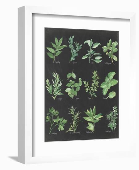 Herb Chart on Black-Chris Paschke-Framed Premium Giclee Print