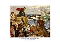 Watching the Approach of Danish Raiders from the English Coast-Herbert A. Bone-Art Print