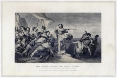 King Alfred Inciting the Anglo-Saxons to Repel the Invasion of the Danes-Herbert Bourne-Framed Giclee Print