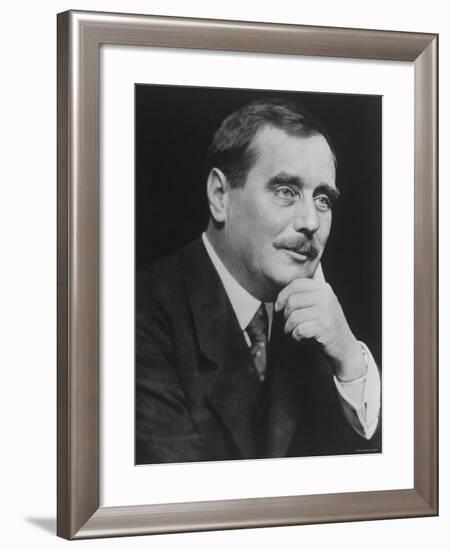 Herbert George Wells, English Novelist and Pioneer of Science Fiction-null-Framed Premium Photographic Print