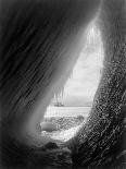 Grotto in an Iceberg, 1911 (B/W Photo)-Herbert Ponting-Giclee Print