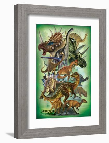 Herbivores-null-Framed Art Print