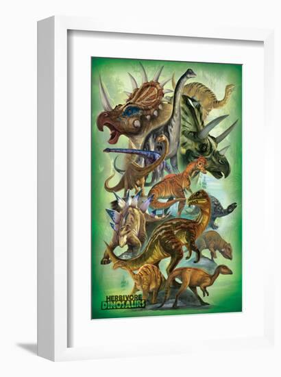 Herbivores-null-Framed Art Print