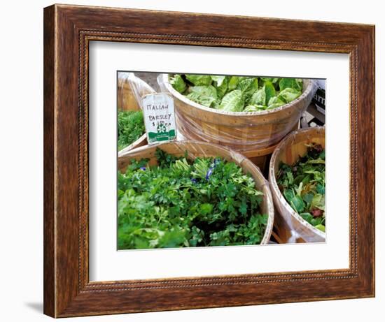 Herbs and Greens, Ferry Building Farmer's Market, San Francisco, California, USA-Inger Hogstrom-Framed Photographic Print