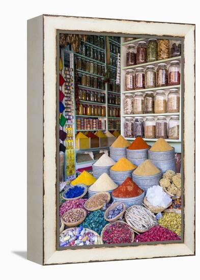 Herbs and Spices for Sale in Souk, Medina, Marrakesh, Morocco, North Africa, Africa-Stephen Studd-Framed Premier Image Canvas