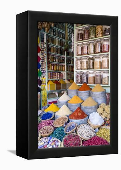 Herbs and Spices for Sale in Souk, Medina, Marrakesh, Morocco, North Africa, Africa-Stephen Studd-Framed Premier Image Canvas