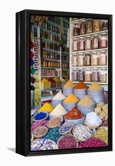 Herbs and Spices for Sale in Souk, Medina, Marrakesh, Morocco, North Africa, Africa-Stephen Studd-Framed Premier Image Canvas