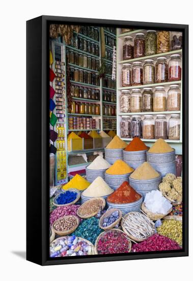 Herbs and Spices for Sale in Souk, Medina, Marrakesh, Morocco, North Africa, Africa-Stephen Studd-Framed Premier Image Canvas