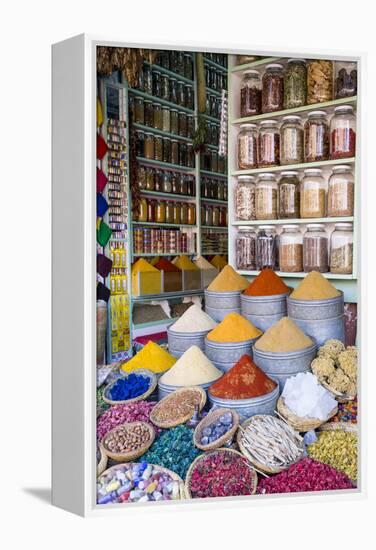 Herbs and Spices for Sale in Souk, Medina, Marrakesh, Morocco, North Africa, Africa-Stephen Studd-Framed Premier Image Canvas